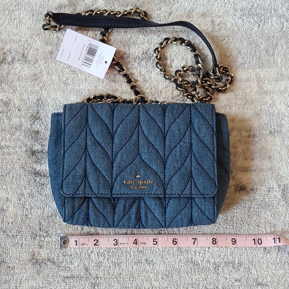 Kate Spade Mini Emelyn Denim Crossbody Bag SHW - Picture 6 of 7